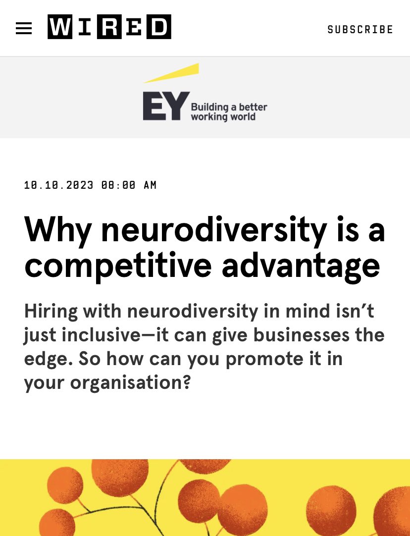 The Neurodiversity Charity ADHD Foundation (@adhdfoundation) on Twitter photo EY are a global brand ahead of the curve with their pioneering work in promoting neurodiversity in their workforce & how the benefits their clients … wired.co.uk/bc/article/why… <a href="/CatrionaCamp/">CatrionaCampbell</a> <a href="/AlisonKayEY/">Alison Kay</a> <a href="/ToriRoberts/">Tori</a> Tania Martin EY are a global brand ahead of the curve with their pioneering work in promoting neurodiversity in their workforce & how the benefits their clients … wired.co.uk/bc/article/why… <a href="/CatrionaCamp/">CatrionaCampbell</a> <a href="/AlisonKayEY/">Alison Kay</a> <a href="/ToriRoberts/">Tori</a> Tania Martin