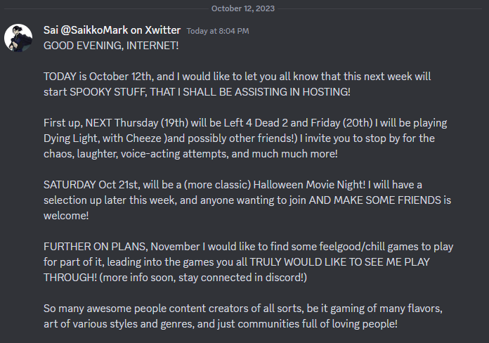 SaikkoMark's tweet photo. A much longer post for you all, so please take your time to read it when you have a chance, I'd appreciate it!
Comment here or in discord, with any questions! WHEEEEEEEE
#HashtagWhat #OhRight #ChickenTendies https://t.co/y9FuyqQfcs