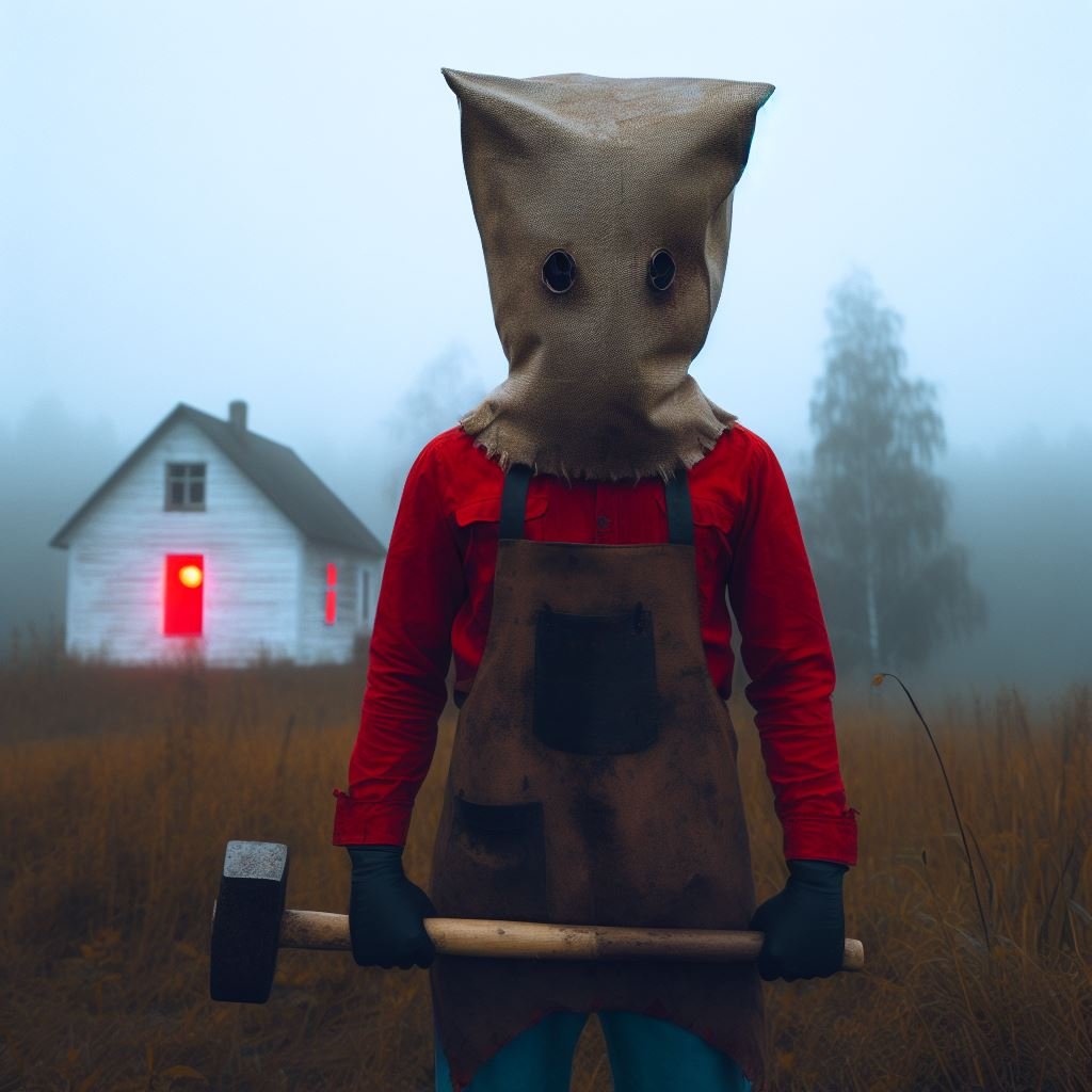 DeadtosV's tweet photo. This is what Butcher from #StayOutOFTheHouse by @PuppetCombo would look like according to an AI https://t.co/JpC0kHjv7j