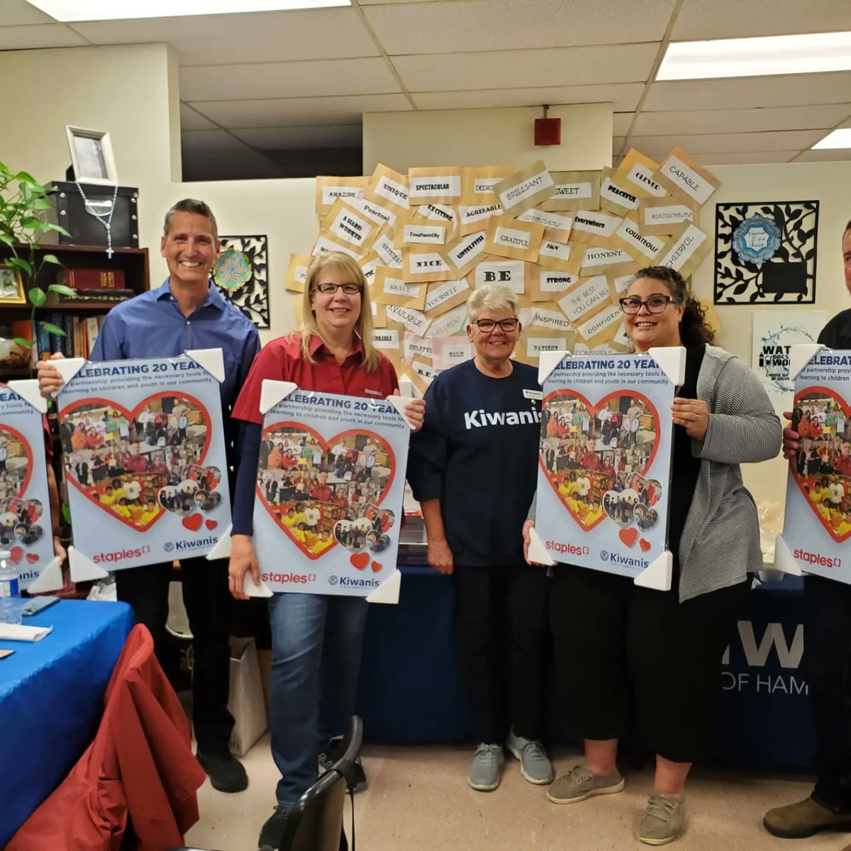 KiwanisEast's tweet photo. Celebrating 20 years of partnership with @StaplesCanada providing over $100,000 in school supplies to local children &amp; youth! 11 different youth serving agencies received over $1,200 in gift cards as well as  tablets from this year's Start to Smart campaign! Thank you customers.. https://t.co/ITcajADBYw