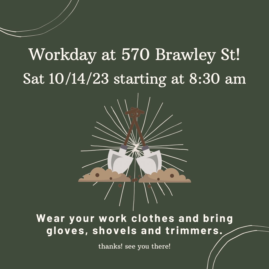 GraceSprtnbrg's tweet photo. Come out to the workday this Saturday! https://t.co/F6ZuG2NMKk