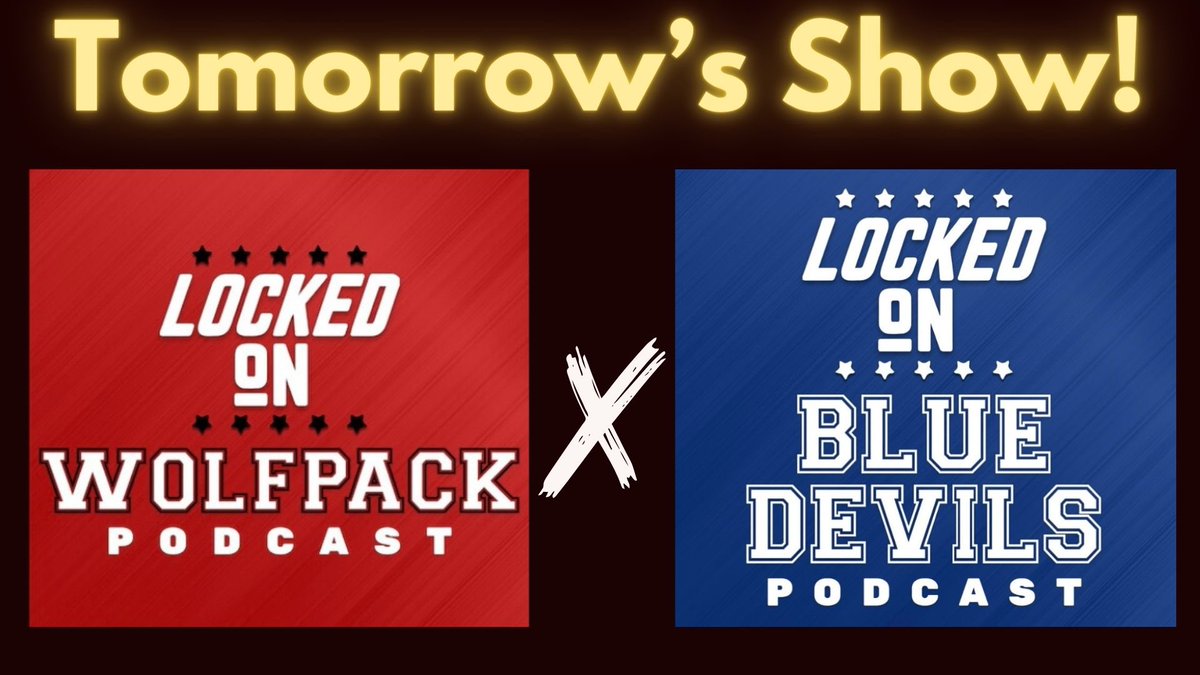 Be sure to tune in Tomorrow &amp; catch our Crossover Episode ahead of Saturday Night’s showdown on Tobacco Road!

We’ll be breaking down the Duke matchup with <a href="/_JJ_Jackson_/">JJ Jackson</a> of <a href="/LO_BlueDevils/">Locked On Blue Devils</a>