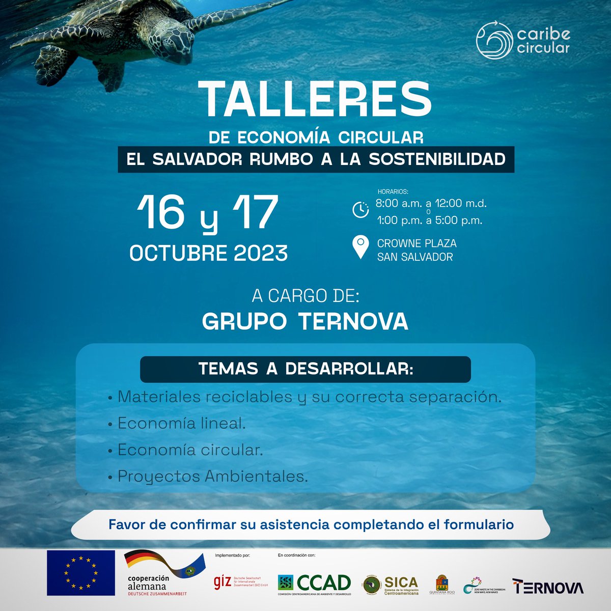 Tu participación es importante para lograr disminuir la contaminación en los océanos 🌊♻️

¿Quieres participar?
Regístrate en el formulario 👉🏼 forms.office.com/r/3YnWCeQqYH