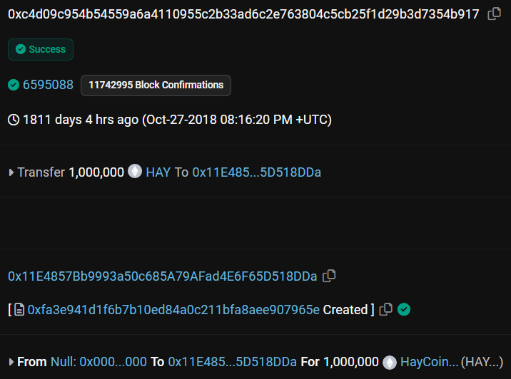 HayCoinERC's tweet photo. The Blockchain doesnt lie.

5 Years Old On October 27th! 

WE MADE IT TRADEABLE FOR THE FIRST TIME EVER TODAY ON V3.

The first ever coin on uniswap

created by @haydenzadams 

https://t.co/ZYsXnyjUyR https://t.co/UOiF07kH2S