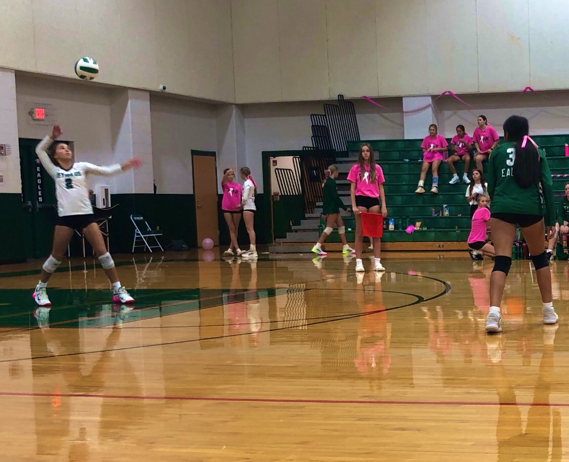 MrNeeceRMS's tweet photo. Bust out the 🧹🧹🧹’s tonight!! The @ReynoldsNest 8th grade volleyball teams walked off the court with THREE W’s against Faubion MS!! Great work ladies!! @PISDReynolds #WeAreReynolds🦅 #ProsperProud #SweptEm #PinkOut https://t.co/MJWjOxorbj