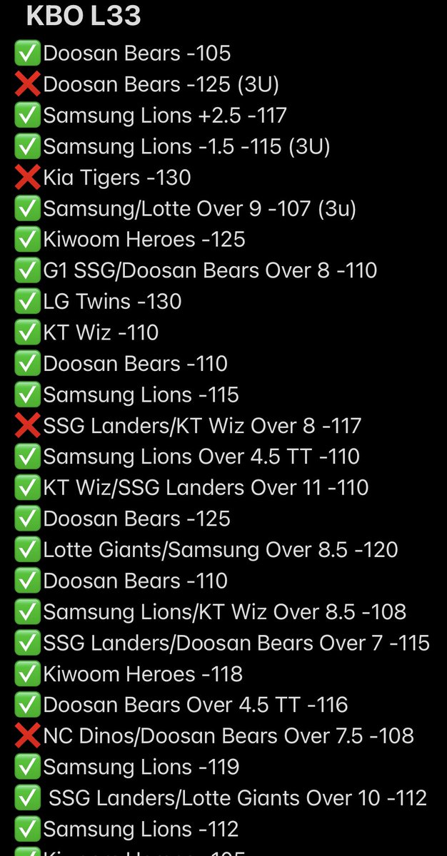 OutofLineBets's tweet photo. Who is ready for a 3U #KBO System Play? (77.5% hit rate) ⚾️

26-7 L33 KBO free picks 🔮

We’re on a never-ending HEATER 🔥

To unlock the play, simply LIKE AND RETWEET, and we’ll send you a DM 📲 (must be a follower)

#GamblingTwitter https://t.co/xfhaF3laii