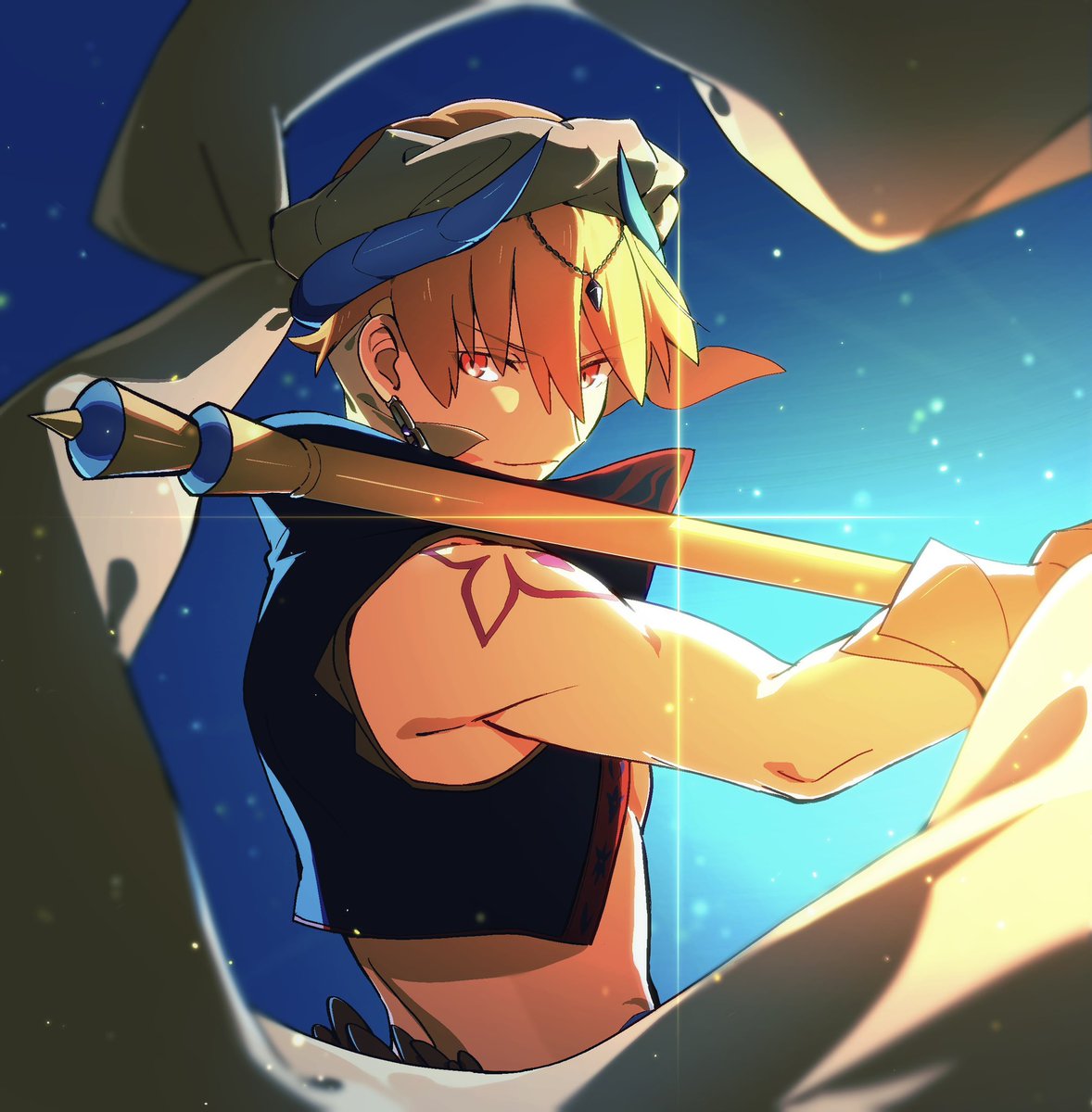 ギルガメッシュ(Fate) 「#ギルガメッシュがいっぱい見れるタグ ビッグウェーブ!!!(乗り遅れた)」|ちえのイラスト