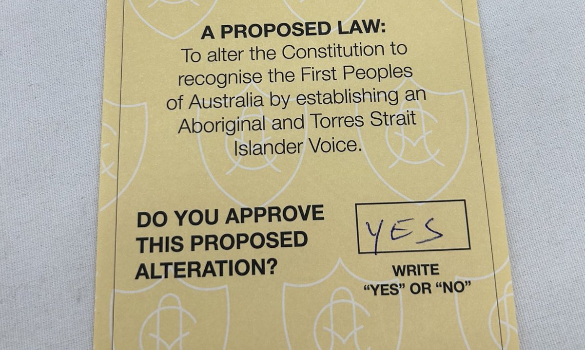 All done. A great feeling! #VoteYes #HistoryIsCalling #UluruStatement #YoureTheVoice