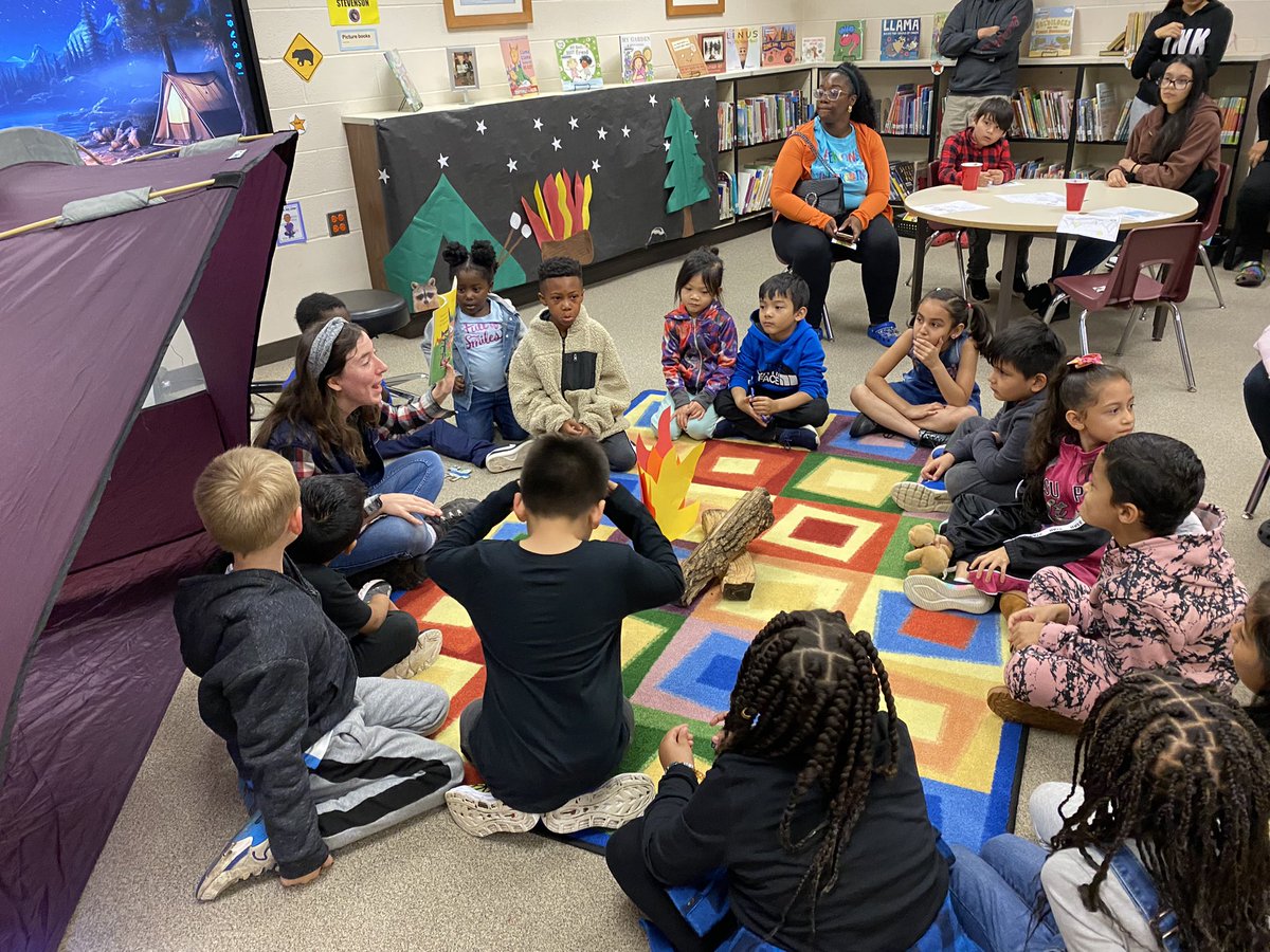 D45Stevenson's tweet photo. Beautiful family evening!  Little campers were seen reading everywhere! 🏕️ https://t.co/BbKjh90qX0