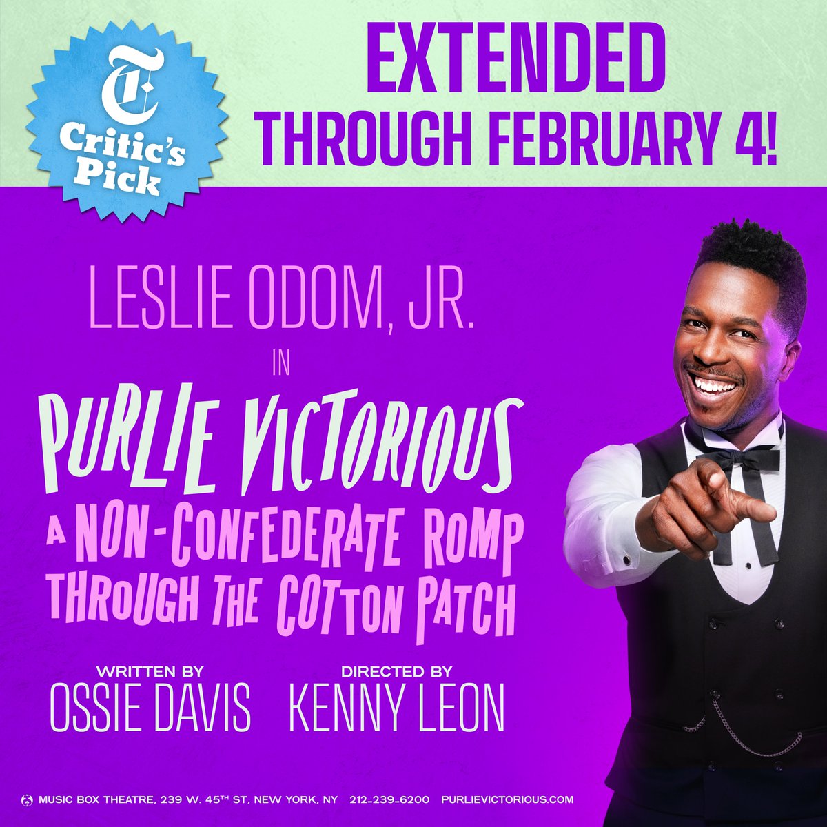 Toll the Big Bethel bell cause Purlie Victorious is extended on Broadway through February 4th!

Join the romp at PurlieVictorious.com