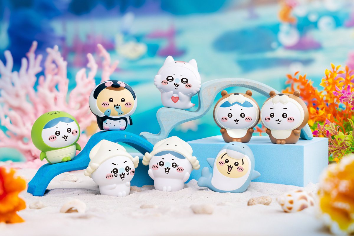 【新品未使用】ちいかわ水族館　マスコット13点セット　ソフトフィギュア8点セット 🌷発売🌷 『#ちいかわ水族館 ミニソフビフィギュアコレクション（全8種