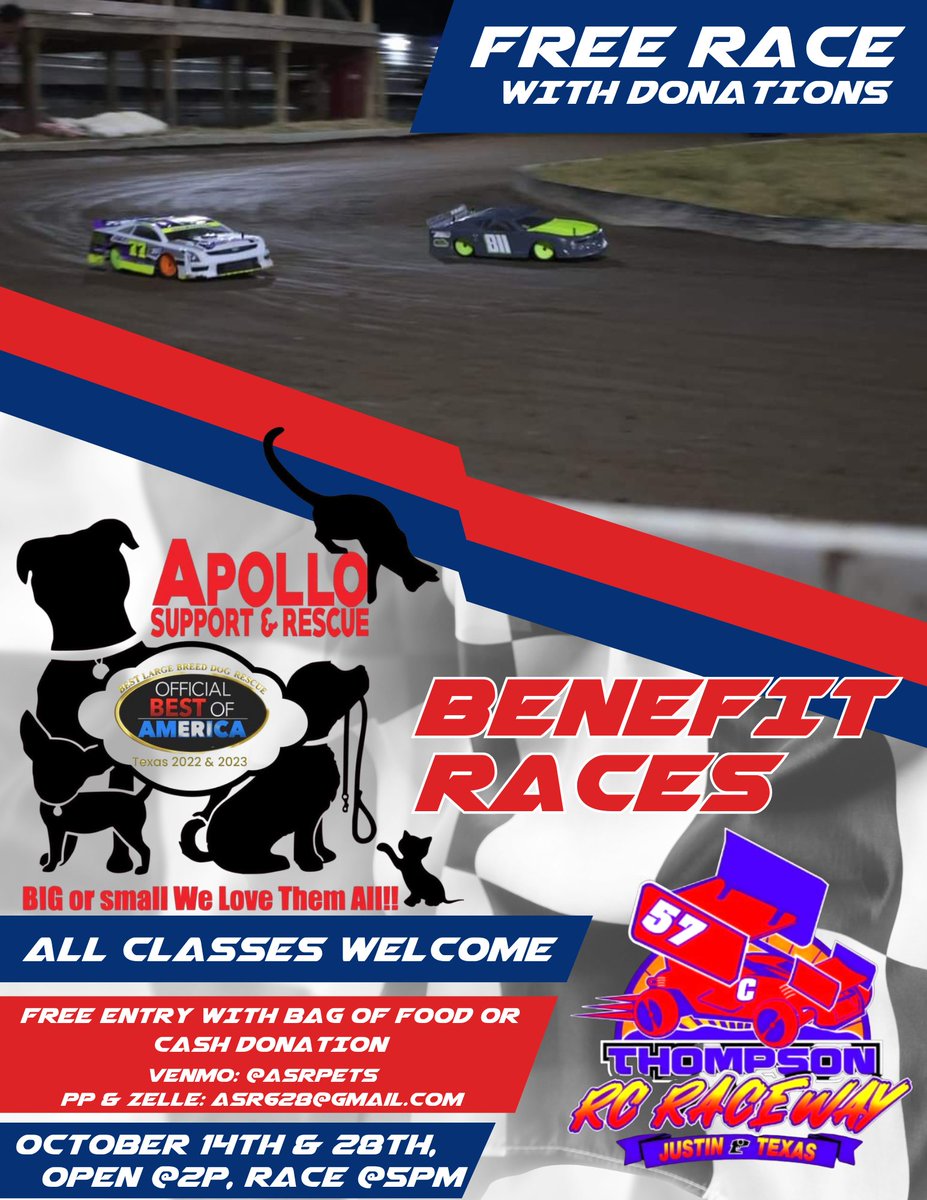 Dj_ULaLsSC5's tweet image. #rcracing #dfw #funstufftodo #clubracing #winners #supportyourlocal #racetrack #racing #ovalracing #dirtoval #dirtracing #dirtovalracing #thompsonrcraceway #dfw #texas #justintx #benefitrace #raceforthecause #apollosupportandrescue