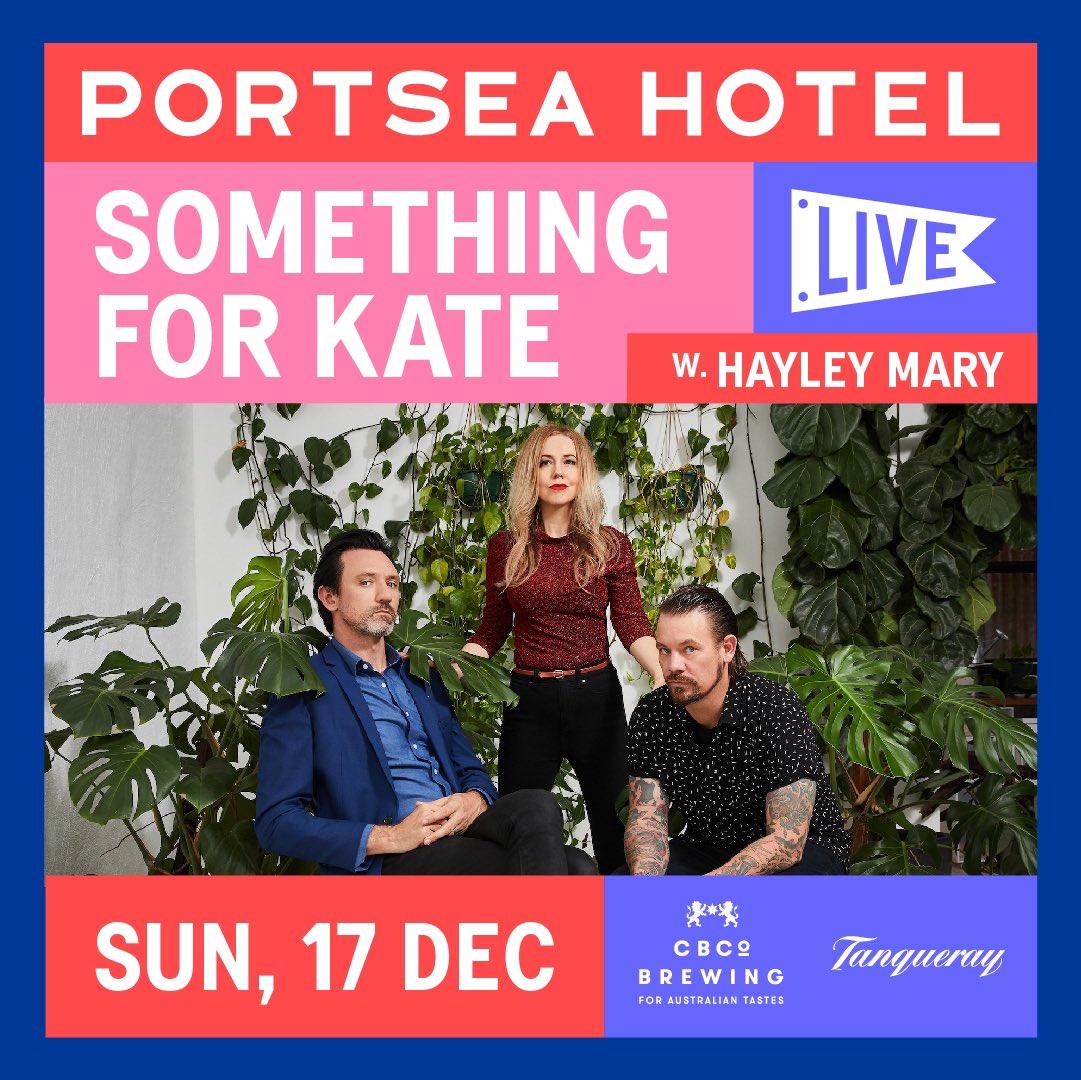 SFK ANNOUNCE NEW SHOW FOR PORTSEA More exciting news! We @somethingforkate will headline a night of the Portsea Summer Series on Sunday 17 December. The band will play one special show at Portsea Hotel supported by @hayleymarymusic