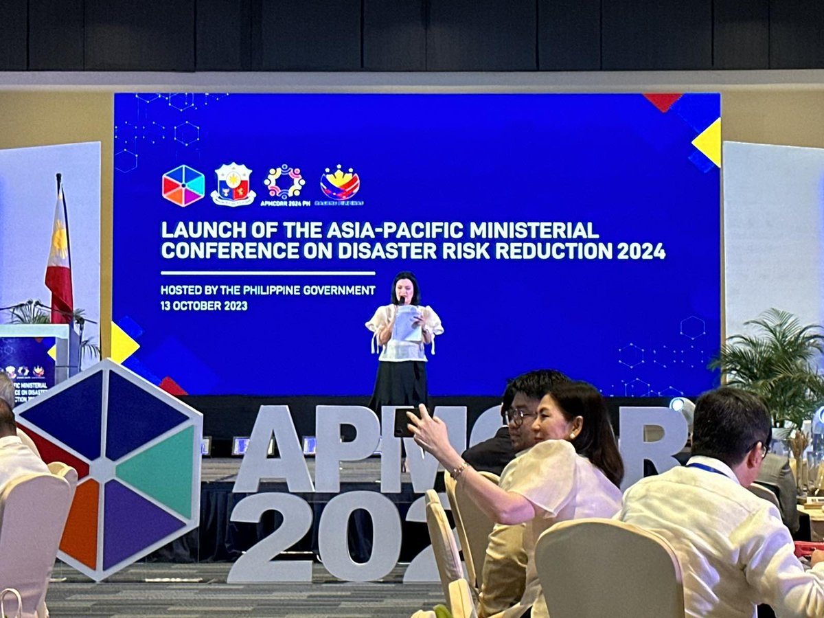 THREAD: The launch of 2024 Asia-Pacific Ministerial Conference on Disaster Risk Reduction (APMCDRR) is happening at the SMX Convention Center in Pasay City. cnnphilippines.com

Tweets by our correspondent <a href="/EJgomezzzz/">Eireene Jairee Gomez</a>