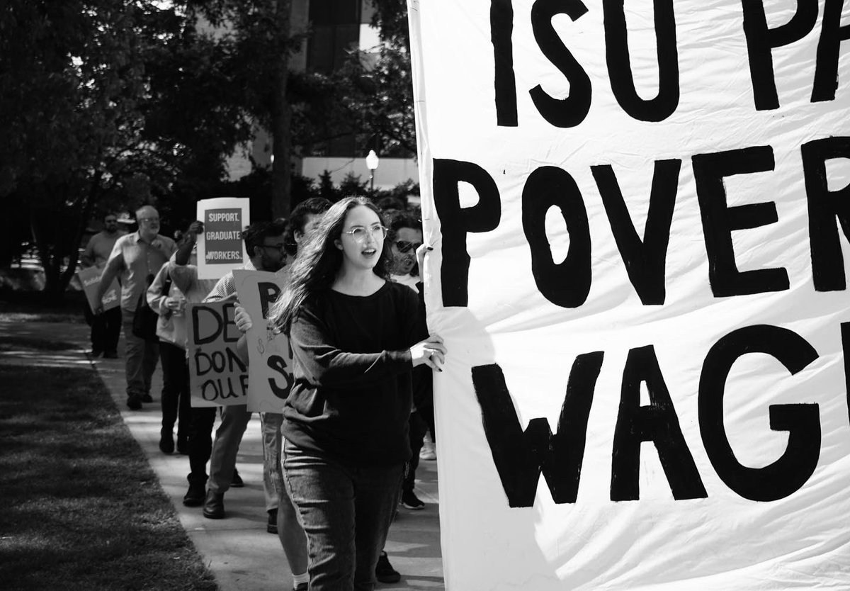 Today, ISU Graduate Workers Union initiated a strike authorization vote✅ 

Sign a membership card, check your email and vote before October 23 to help us win a fair contact