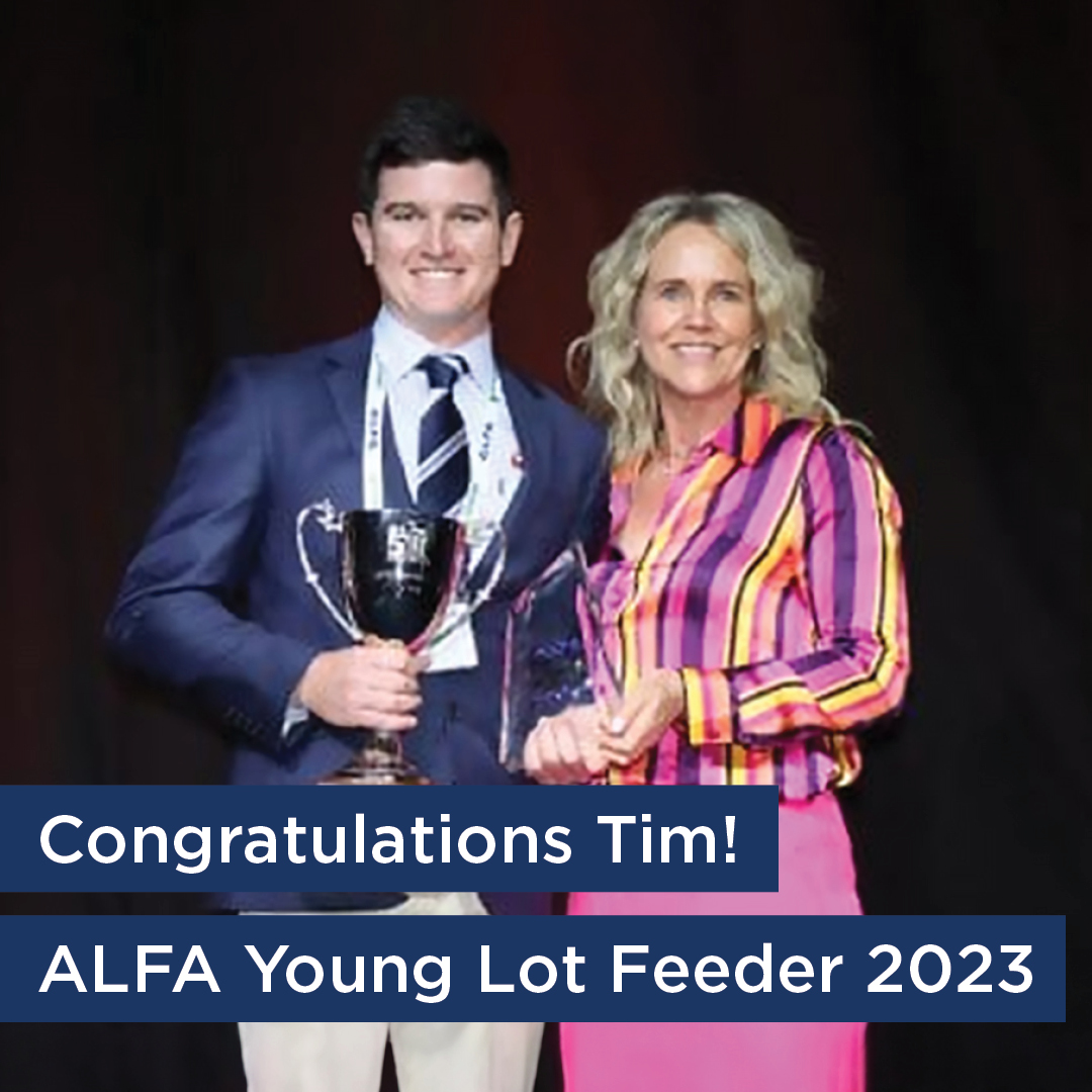 Congratulations to Tim Brennan - the 2023 ALFA Young Lot Feeder of the Year. Announced at SmartBeef23, the award recognises the industry’s young achievers, their passion, and vision for the future of lot feeding.