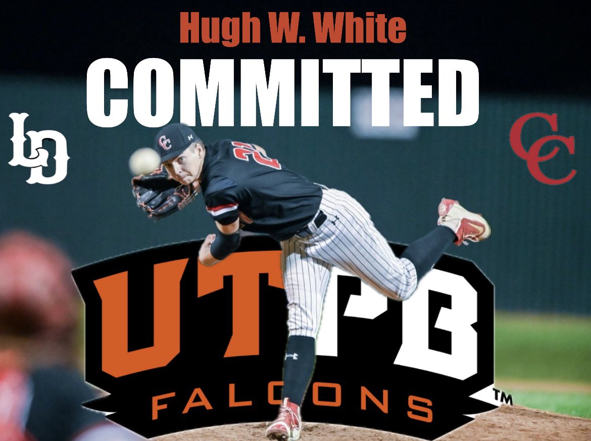 Hugh White (@hughwalterwhite) on Twitter photo Praise be to God! I am honored to announce my commitment to further my academic and baseball career at The University of Texas Permian Basin! I’d like to thank my family, friends, and coaches for helping me get to this point! Blessed to be a part of #TheBasinBunch, #FalconsUp!! Praise be to God! I am honored to announce my commitment to further my academic and baseball career at The University of Texas Permian Basin! I’d like to thank my family, friends, and coaches for helping me get to this point! Blessed to be a part of #TheBasinBunch, #FalconsUp!!