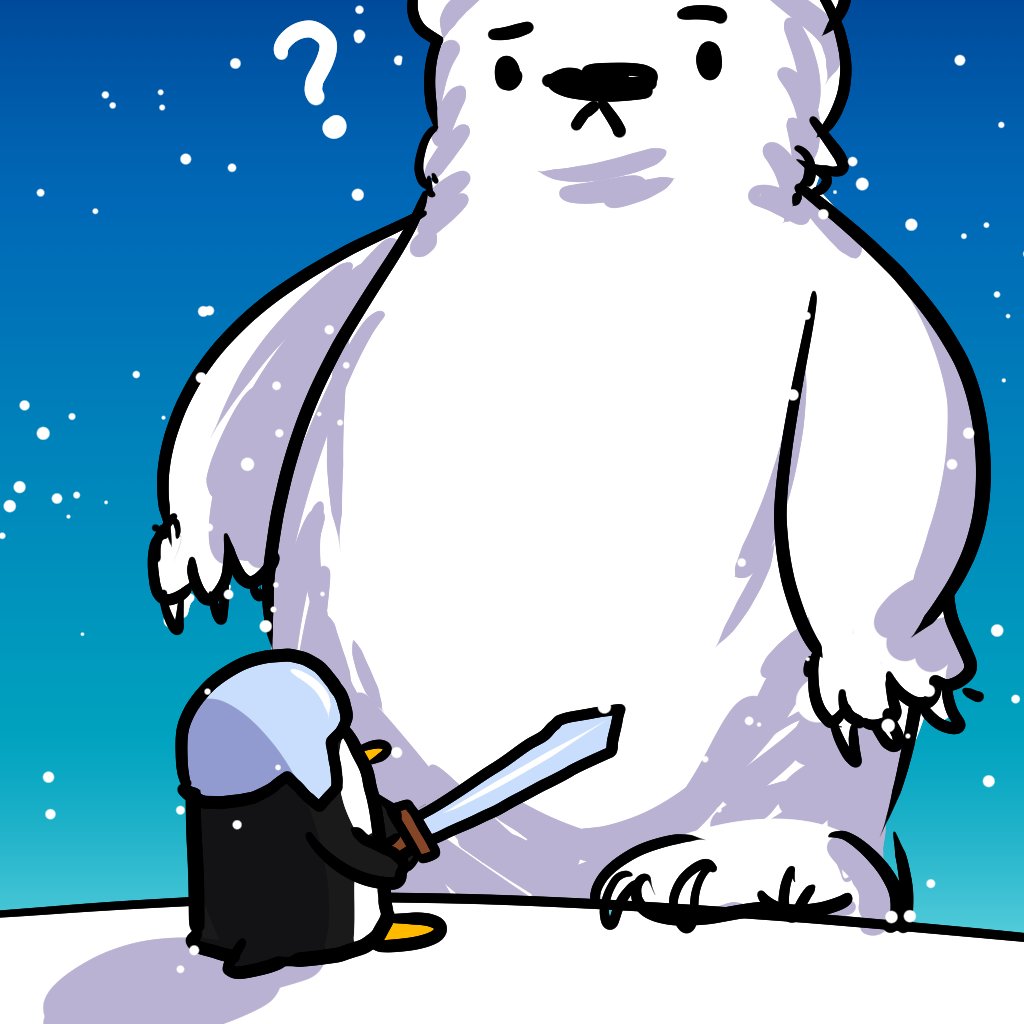 Warrior + huh? + penguin