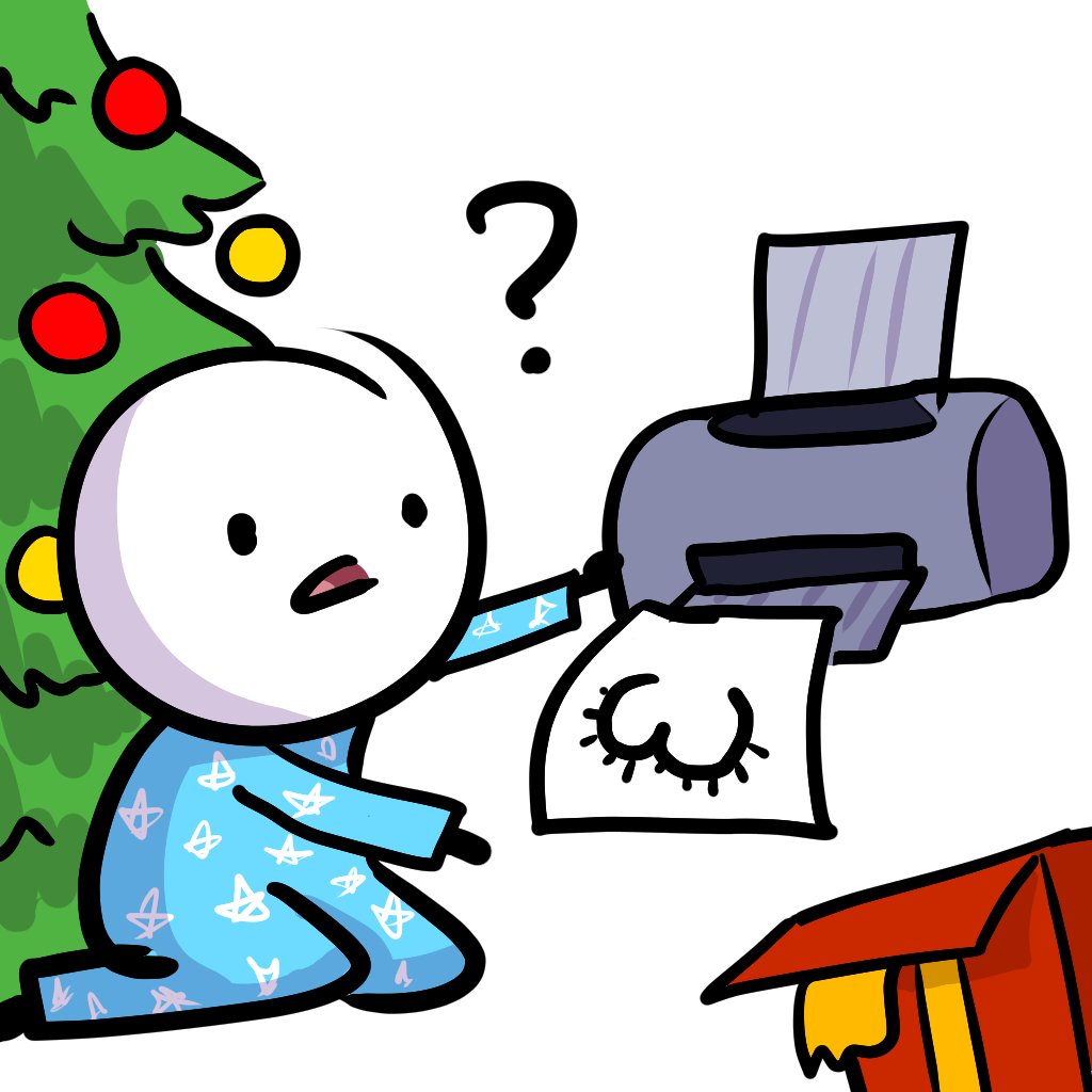 balls + gifts + printer