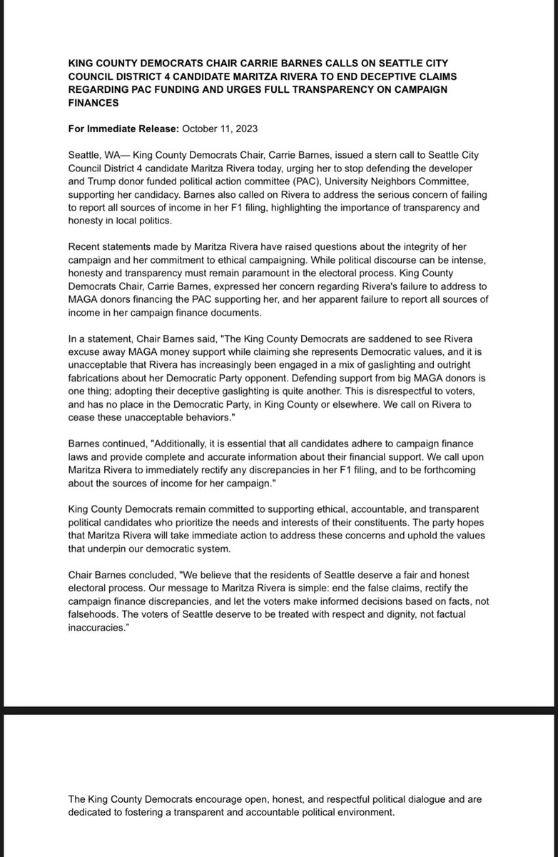 King County Dems (@kcdems) on Twitter photo Statement from the Chair regarding the Seattle City Council race in D4 regarding the negative disingenuous framing of our endorsed candidate Ron Davis <a href="/seattle4ron/">Ron Davis for Seattle</a> Statement from the Chair regarding the Seattle City Council race in D4 regarding the negative disingenuous framing of our endorsed candidate Ron Davis <a href="/seattle4ron/">Ron Davis for Seattle</a>