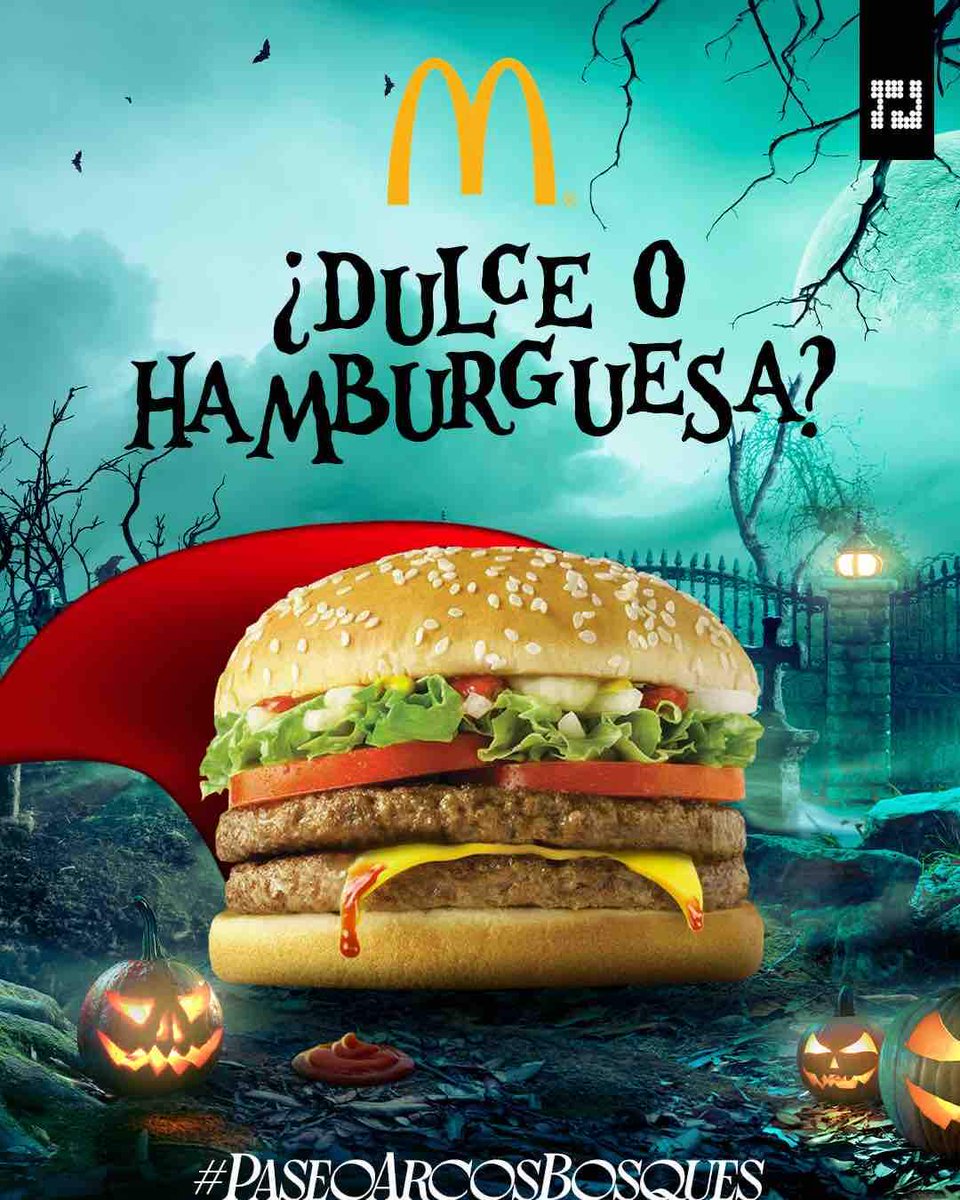 El tipo de trato que nos gustaría recibir en Halloween. 🎃 🫢 Las hamburguesas de McDonald's son nuestra debilidad, pide la 🍔 que más se te antoje en #PaseoArcosBosques