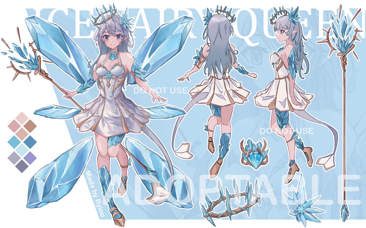 My first adopt auction!
RTs are much appreciated!
Hope you all enjoy this ice themed character design! ❄️

SB: $100 USD
MIN: $5 USD
AB: -

More details below!
#adoptable #adoptauction