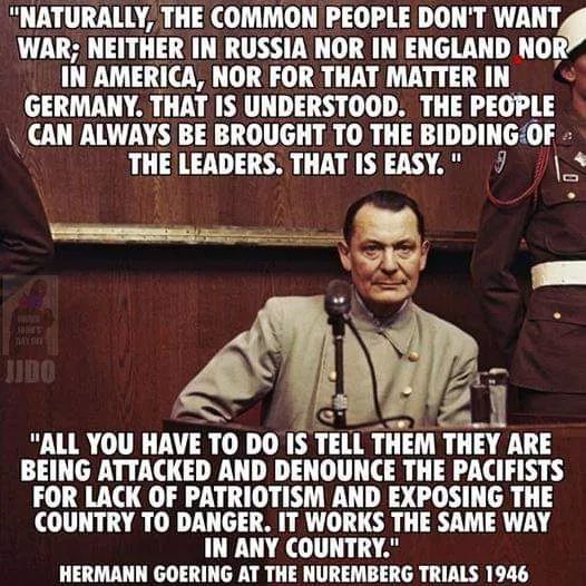 Inversionism's tweet image. You are currently witnessing how easy it is for people to be propagandized, enraged, and brought to the bidding of their leaders and begging for war. 

It works the same way in every country, every language, every culture. 

Shame them. Make them afraid. Or make them angry for…