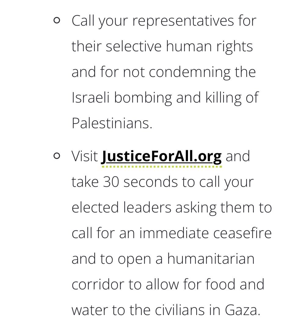 Action items for Gaza! Over 1500 killed and the number is climbing💔