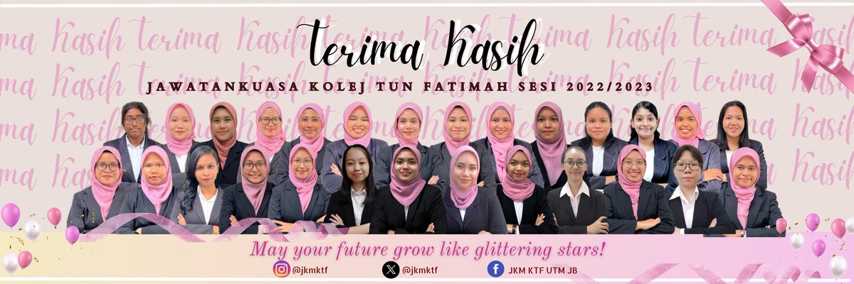 jkmktf's tweet photo. 🌟PENGHARGAAN JKM KTF 22/23🌟

Assalamualaikum wbt &amp; Salam sejahtera,

Si cantik ayu menari-nari,
Tarian zapin pilihan hati,
Terima kasih kepada saudari,
Untuk segala jasa dan bakti.

Terima Kasih diucapkan kepada Jawatankuasa Kolej Mahasiswa Kolej Tun Fatimah Sesi 2022/2023. https://t.co/3KNEgNXp6M