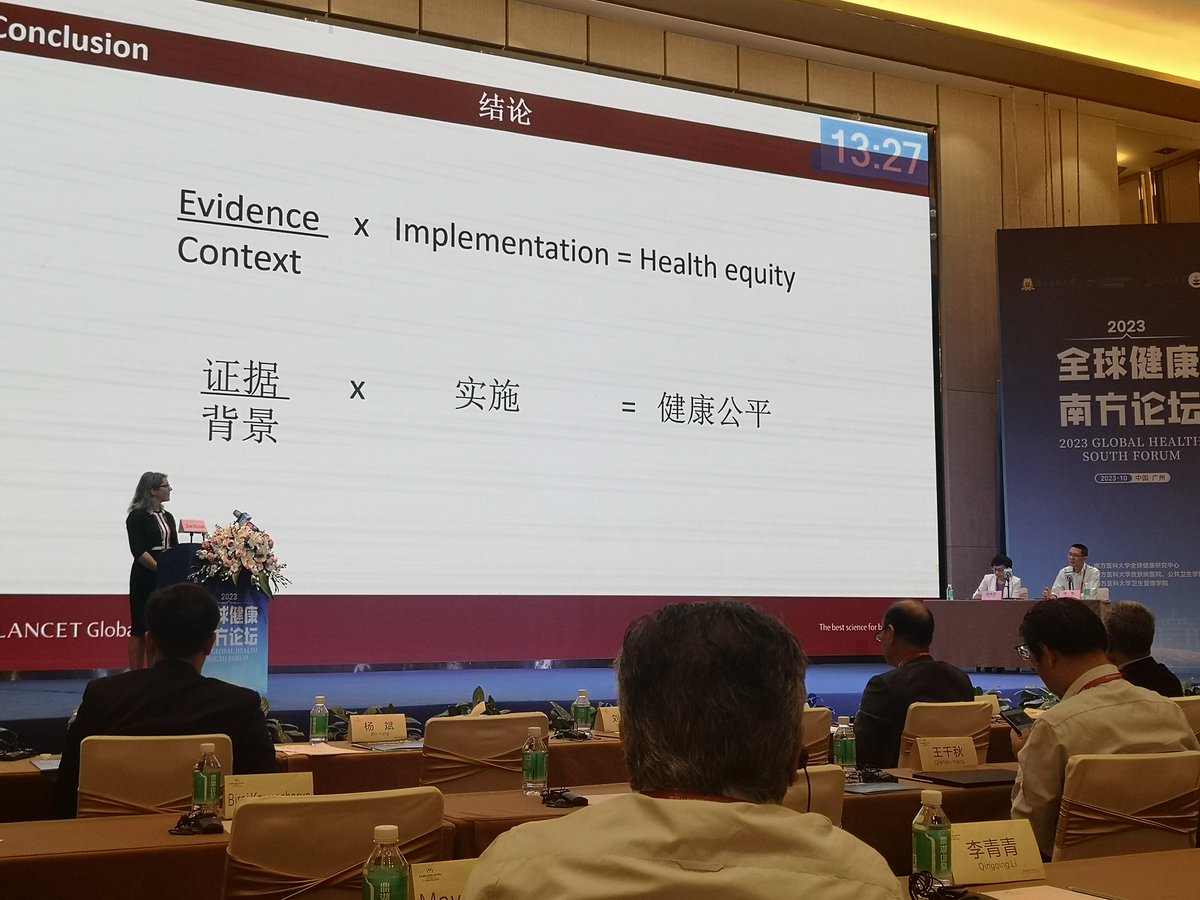 Happy to hear Dr. Zoe's talk about how implementation science in health has peeked more interest at the Lancent. Look forward to filling out my first EPD form too... #2023GlobalHealthSouthForum