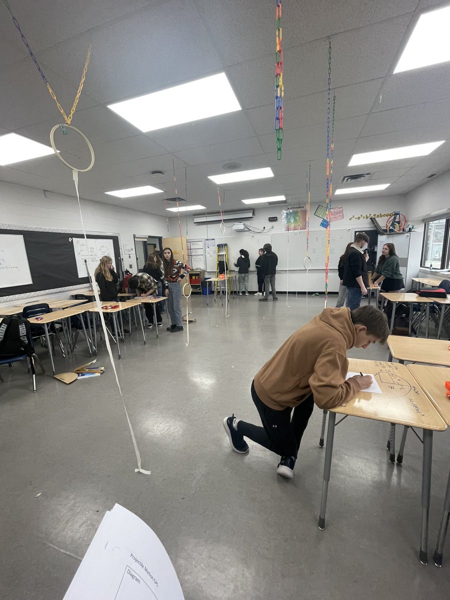 Projectile lab. So simple yet so effective. I cannot get over how proud these students make me. #iteachphysics.
