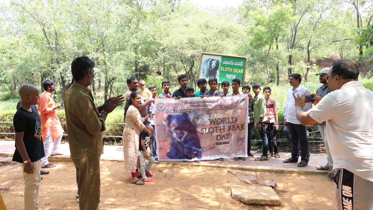 Celebrated World Sloth Bear day at S V Zoo Park Tirupati by conducting Keepers talk at the Sloth Bear enclosure.