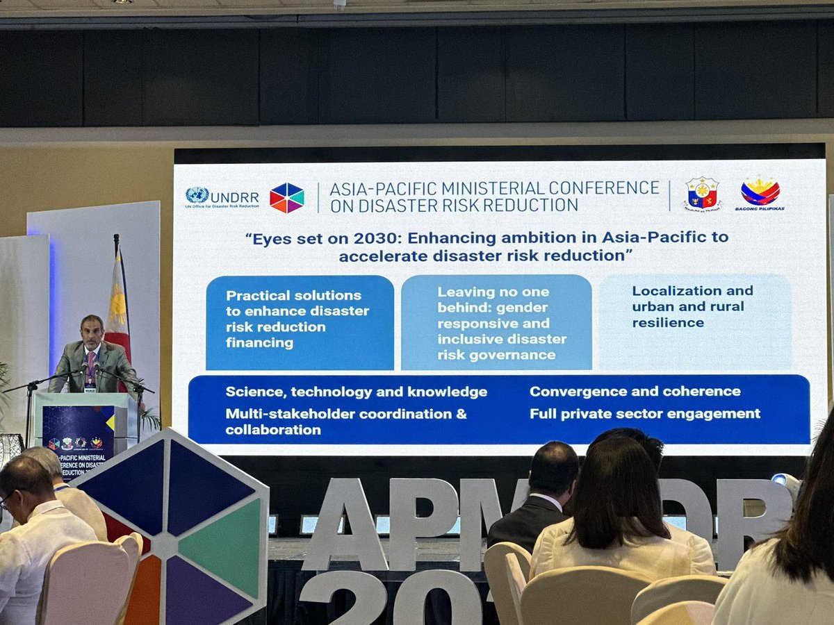 <a href="/EJgomezzzz/">Eireene Jairee Gomez</a> Marco Toscano-Rivalta, chief of UNDRR Regional Office for Asia and the Pacific, stresses the need to focus more on capatilizing on science &amp; technology, as well as multi-stakeholder coordination and collaboration, to better prepare for disasters in the Philippines.