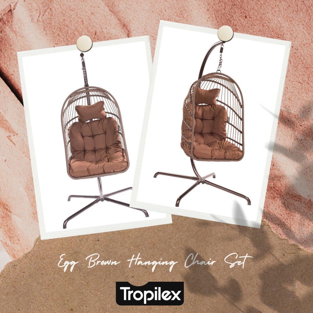 tropilex's tweet photo. Our aim is your satisfaction 💖
Check out our Egg Brown Hanging Chair Set!
Order online at https://t.co/b9hpGg2oPJ 🌴 Fast shipping &amp; free return! ☀️
#tropilex #relax #hammock #hangmat #hängematte #hamac #amaca #hamaca #hængekøje #hängmatta #hamak 🏖️ https://t.co/JsbXPpdABR