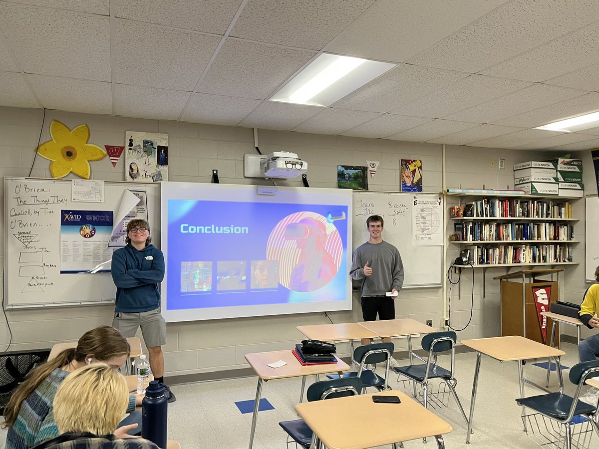 DettmannLisa's tweet photo. Today we learned how to swim the 200IM, the pros and cons of AI, making coffee with a French press, and how to speak Japanese. Great speeches! #eahsgo #1herd https://t.co/NqKYE6tLhh