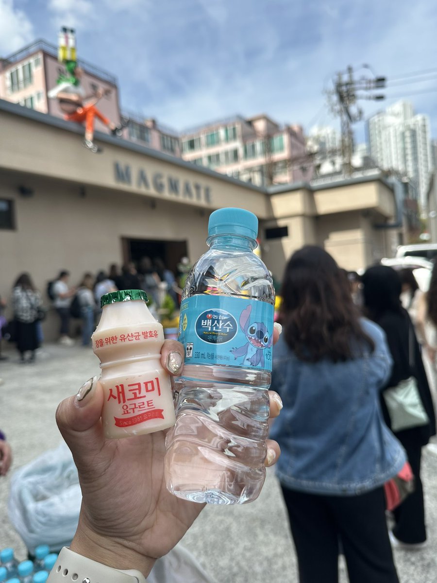 free water and yogurt from magnate :)