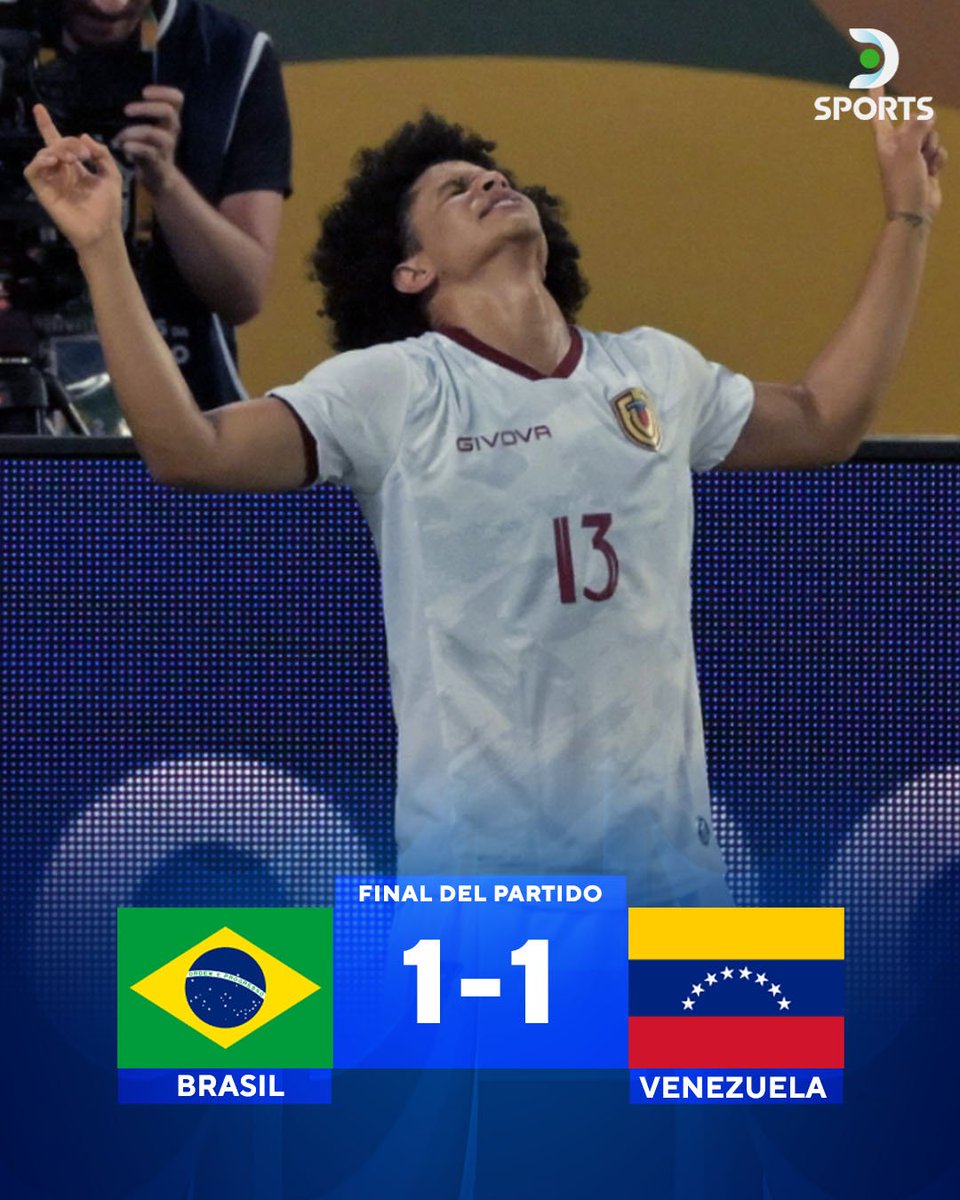 ¡BRASIL Y VENEZUELA EMPATARON 1-1!

🇻🇪 En un partido histórico, la Vinotinto logró la igualdad cerca del final con un GOLAZO DE CHILENA DE EDUARD BELLO. 

¡LIKE para el equipo de Batista! ❤️

#EliminatoriasEnDSPORTS