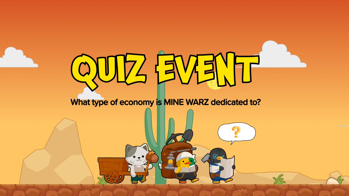 🚀Exciting News!🚀

MINE WARZ tokenomics just got a major update! 
Have you checked it out yet?

If you have, join us for a MINE WARZ Quiz🧠📚

❓Question: What type of economy is MINE WARZ dedicated to?
📌Hints: ________________ And Not Investor-Centric Economy

Reply with your