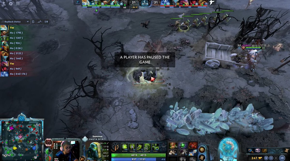 GosuGamers's tweet image. Still on beta? 🤔
A bug with Centaur and Earth Spirit just happened in the match between @ThunderAwaken_ and #AzureRay. ES can't move and became an eternal Rolling Boulder.
So far, apparently there is no solution 🫣

#Dota2 #TI12