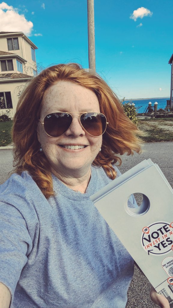 Getting the word out in the Mount View neighborhood for the upcoming bond questions. Early voting begins next Wednesday Oct 18th at the NK municipal offices. #VoteYes #Education #InvestintheFuture #PublicSafetyComplex #NKRecCenter #Question1and2 #Nov7 #NorthKingstown @NK_Dems