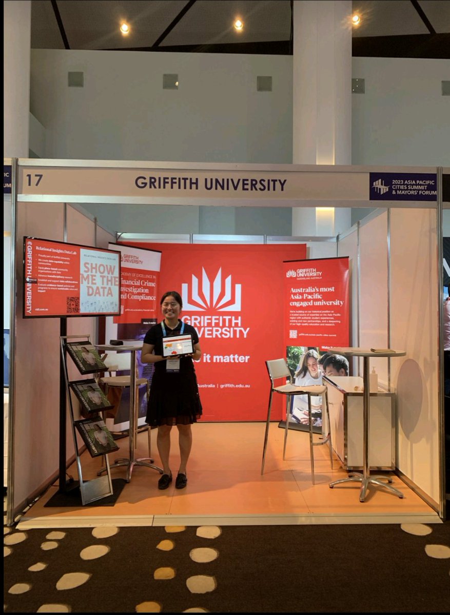 G_RIDL's tweet photo. We're finally here at the Asia Pacific Cities Summit 2023!
Come on down and chat with our Data Linkage Analyst Jessica Chen about how we're generating insights for federal, state and local decision making with data!
@Griffith_Uni @G_RIDL #2023APCS #makingdatamatter #data https://t.co/6qOwUEqkAK