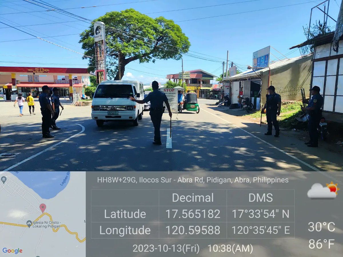 PidiganP's tweet photo. Continous conduct of PNP/COMELEC Checkpoint along Abra-Kalinga road particularly in So. Nagsangalan, Barangay Poblacion East, Pidigan, Abra. https://t.co/XJWCmfBzQ3