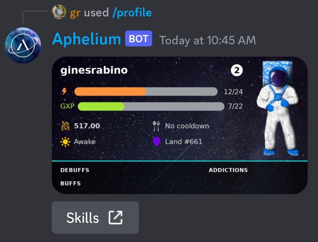 RabinoGines's tweet photo. Aphelium discord game
#P2E #Play2Earn #p2game
#NFTs 
#ApheliumGame https://t.co/FHjryzUP1a