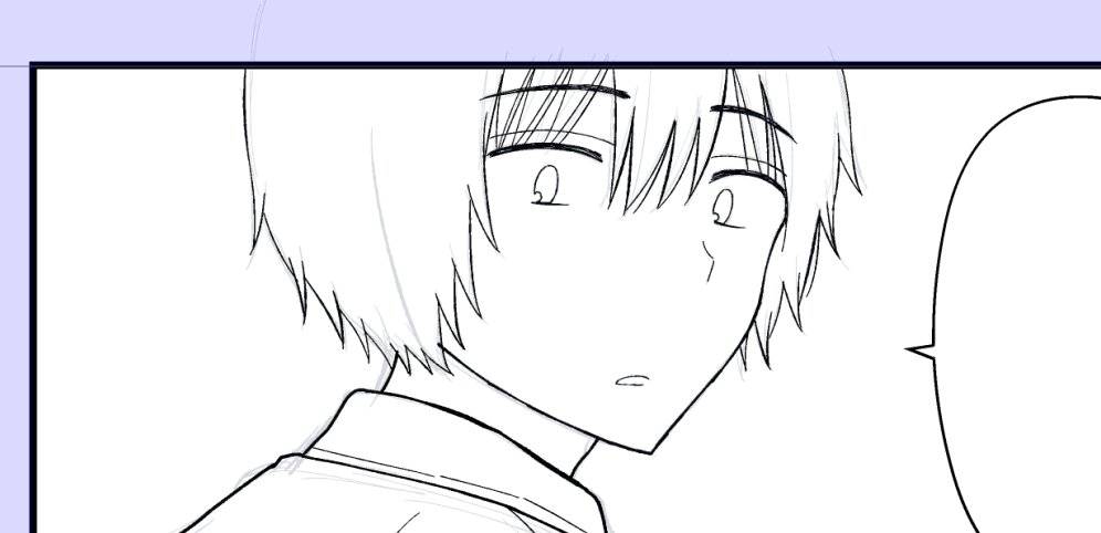 いまやってるお原稿の鍵谷 今日ペン入れをたくさん進めたいぞ… 