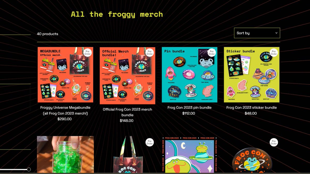 thefrogcult's tweet photo. Frog Con may be coming to an end for the year, but there is still a little over 24 hours until our shop closes! Final call on all orders. Check out the store here! ✨https://t.co/KB45Nlr1Fc✨ https://t.co/Mju8QX8Kh5