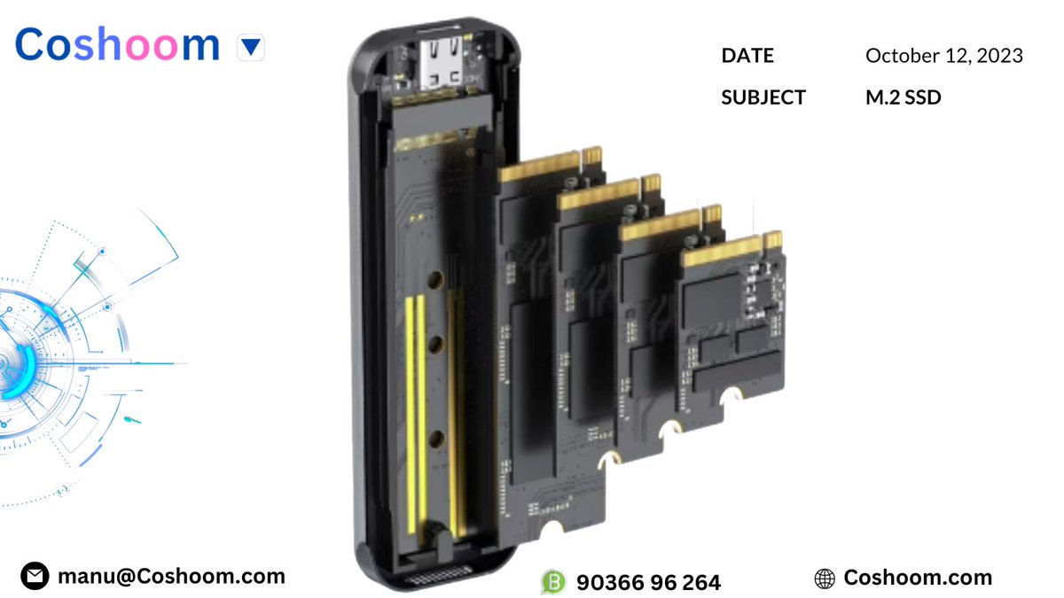 coshoom360's tweet image. "Upgrade your computing experience with our imported M.2 SSD – where speed meets intelligence! Boost your smart computer's performance and embrace seamless multitasking. Unleash the power within!
#coshoom #SmartComputing #HighSpeedTech "