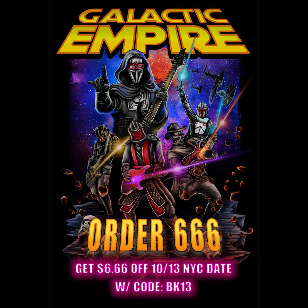 #nycc come see Star Wars heavy metal in Brooklyn after the con tomorrow night! Special discount code below! Tickets here - tinyurl.com/a895x398