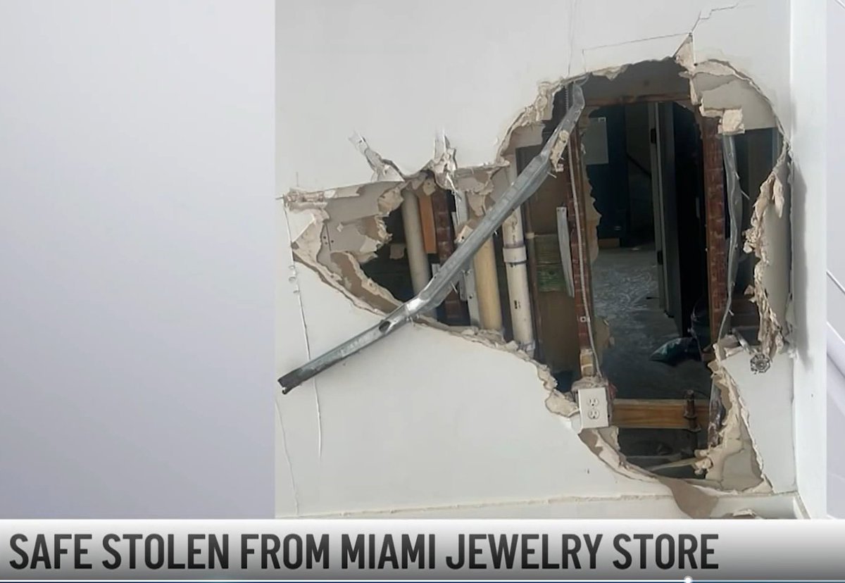 BandEAtoZ's tweet image. #safecracking #Yeggs entered an empty building next door, then passing through the wall into your target.   The #safecrackers then made off with the safe that contained $1 million in merch from the jewelry shop.

nbcmiami.com/news/local/new…

#safecracker #truecrime #crimescene #heist