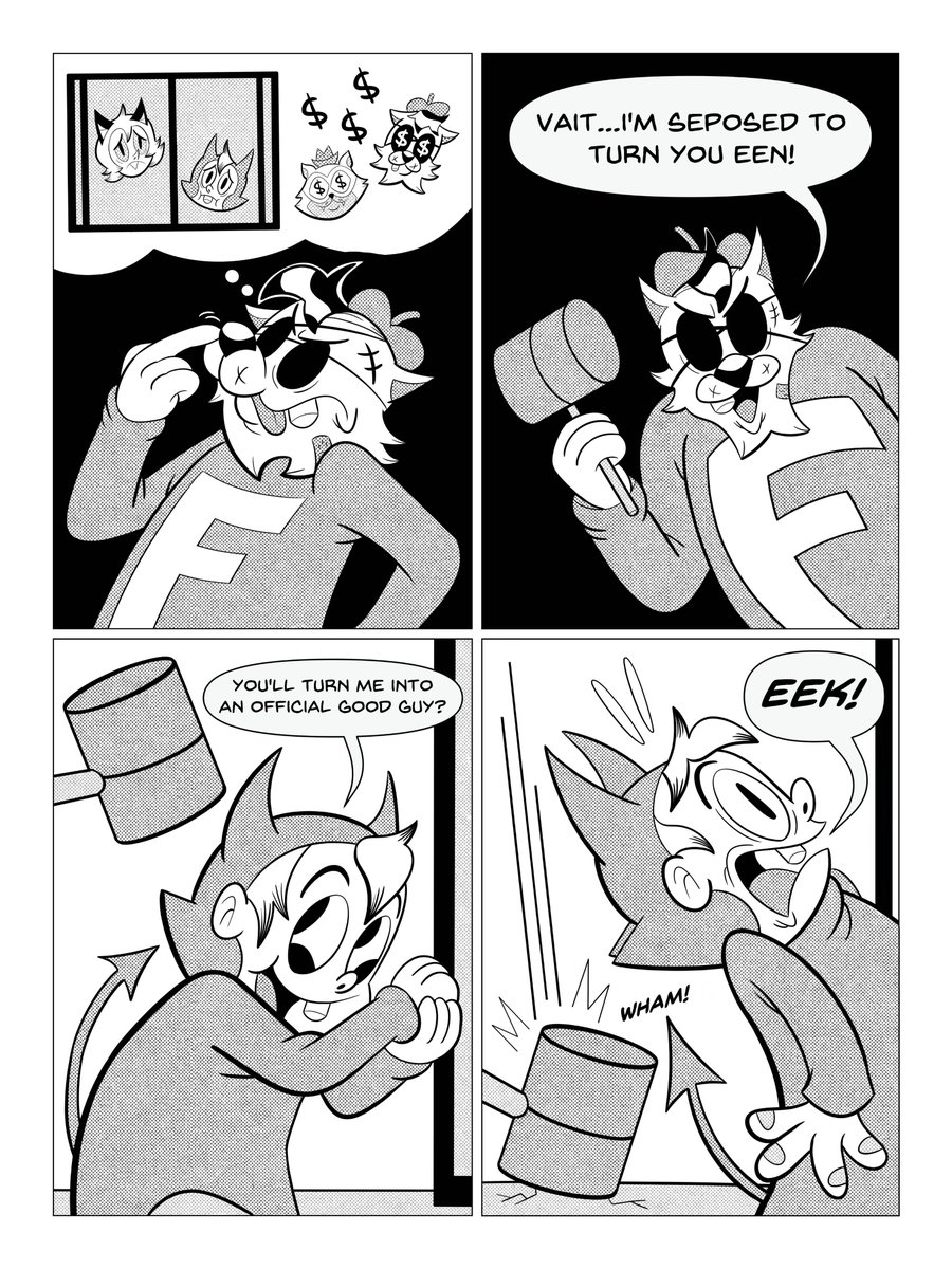 lksassi's tweet image. Here's the twelfth page of Little Lilith's sixth issue. If you'd like a high-quality copy, I'm still setting up an Itch page.