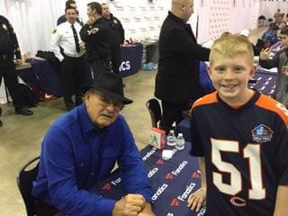 TabithaEngel1's tweet photo. @thedickbutkus @team_butkus Wish we could be there. My husband &amp; son made countless memories over their shared admiration of @thedickbutkus. We have so many favorite stories inspired by your dad. Now @HenryEngel62 is proud to be walking in the footsteps of their football hero. I-L-L! 🧡 💙 https://t.co/sZI49KZVgS
